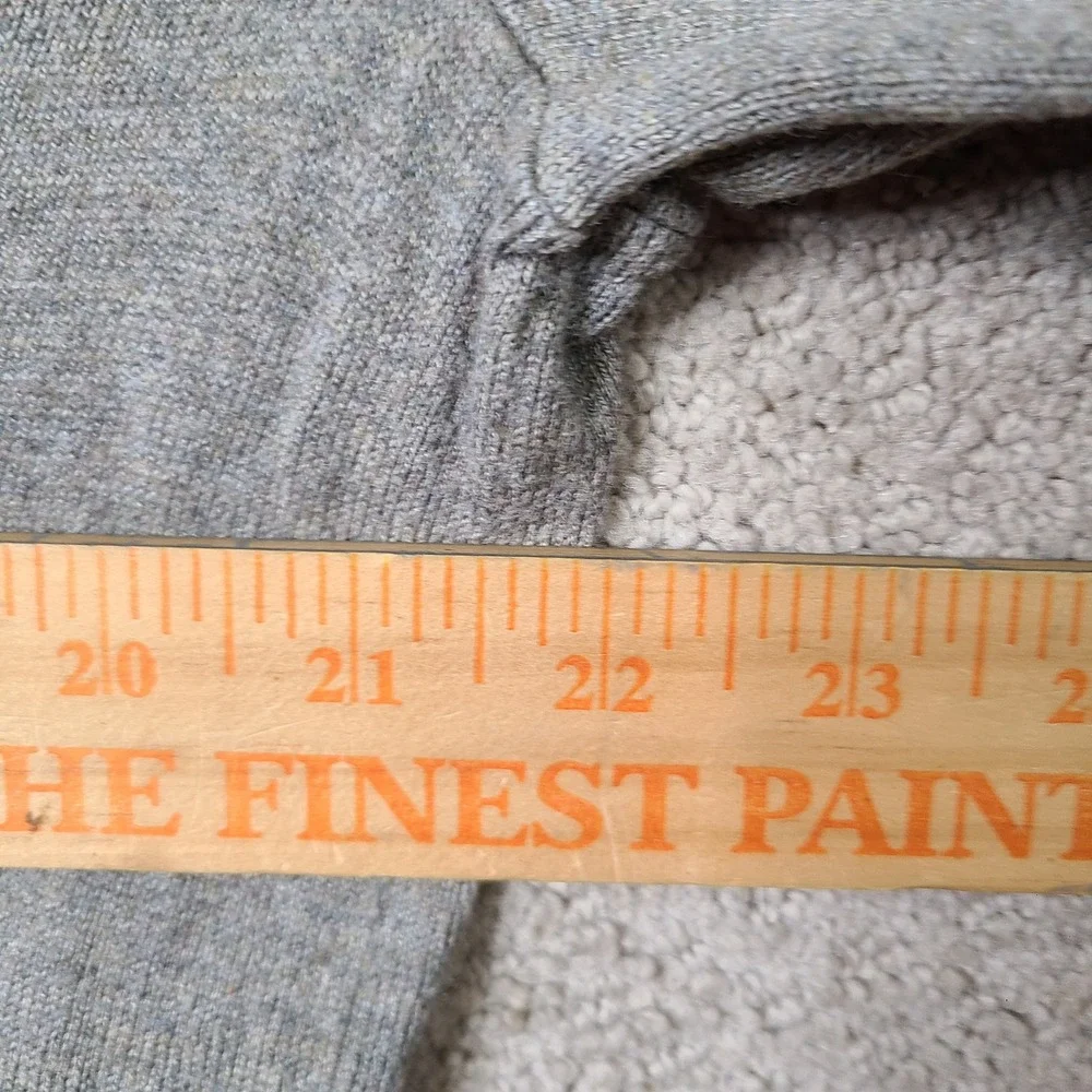 Banana Republic Sweater Mens Large Gray Crew Neck Cotton Silk Cashmere Casual